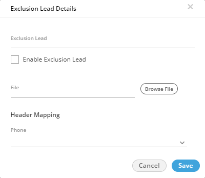 Create Exclusion Lead