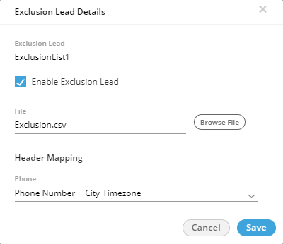 Sample Exclusion Lead
