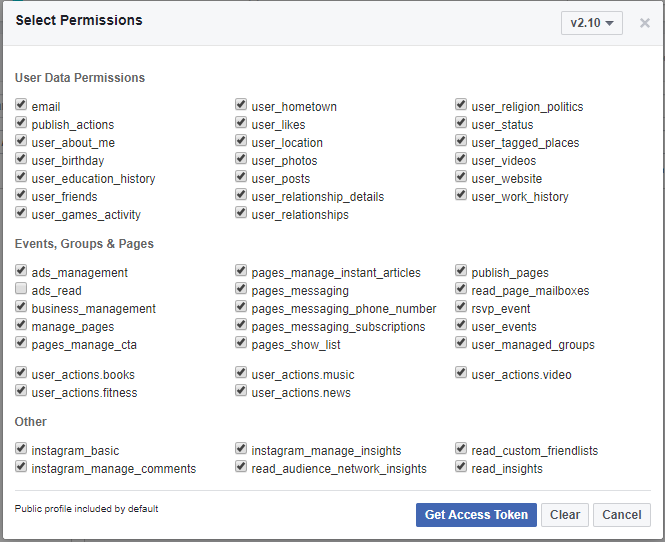 Select Permissons