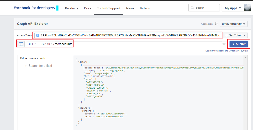 Highlighting Access Token