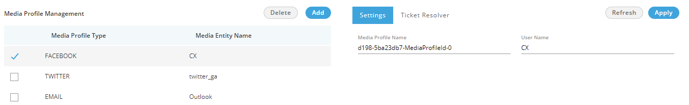 Settings of Facebook Profile