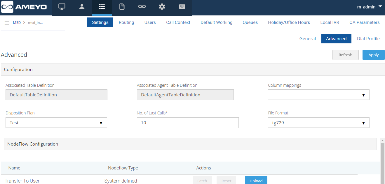 Advanced Settings Advanced Settings