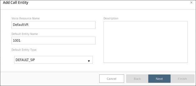 Call Entity Add Call Entity