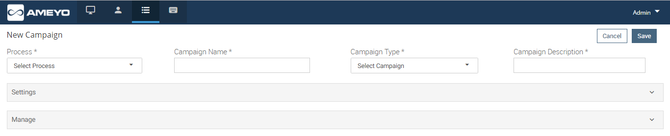 Campaign Creation Create New Campaign