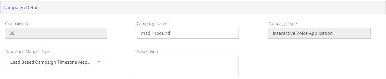 Campaign Details Details