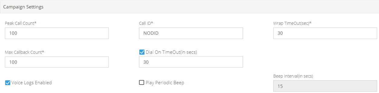 Campaign Settings Campaign Settings