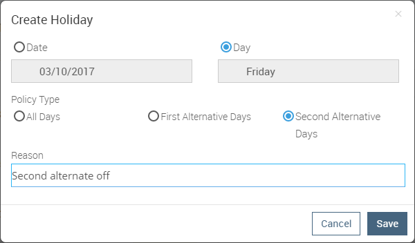 Reason for Holidays Reason