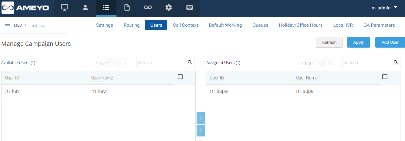 Manage Users Manage Campaign Users