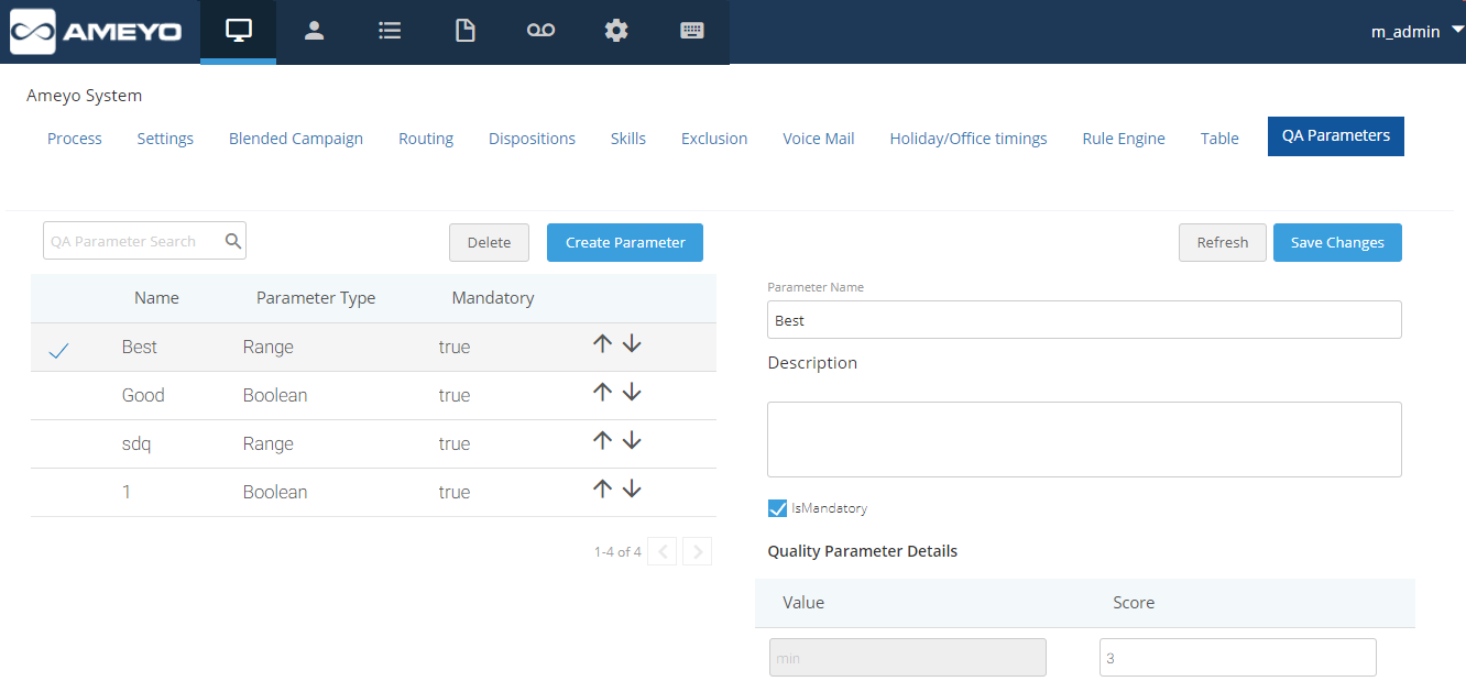 Adding QA Parameter Add QA Parameter