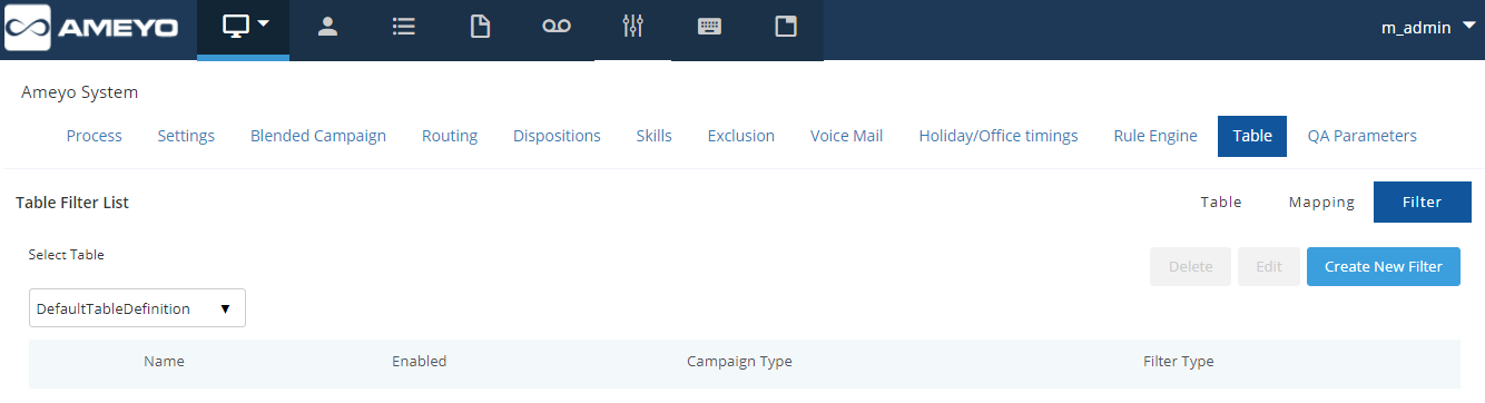 Table Filters Table Filters