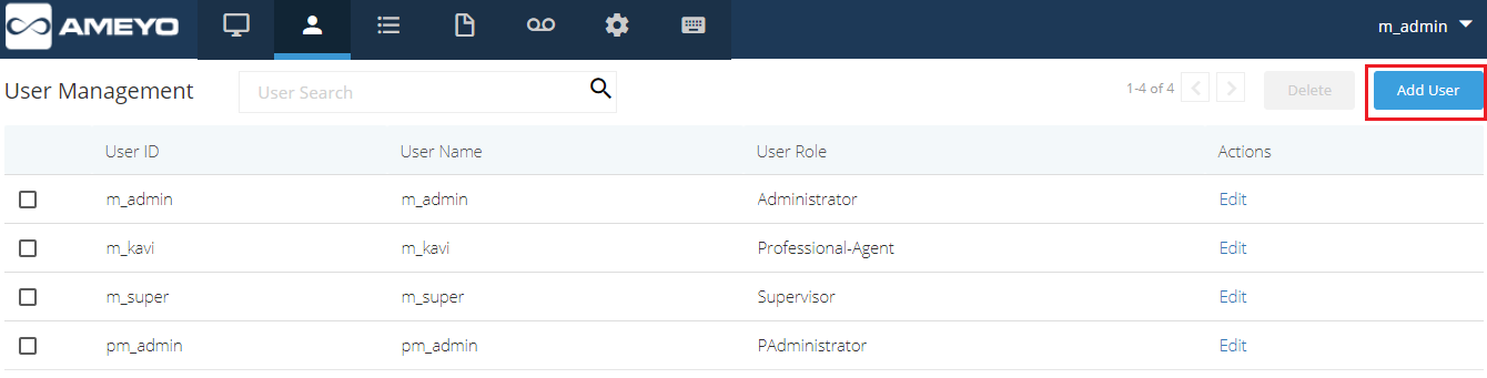 User Management User Management