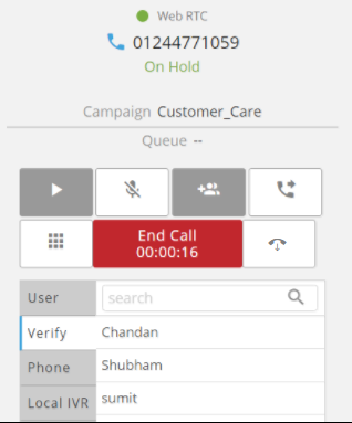 Call Conferencing with Verifier Call Conference to Verifier