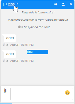 Clickable Customer Name