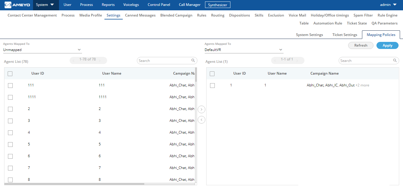 Mulitple Call Server Selection